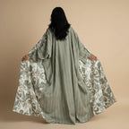 Printed Cardigan Open Abaya Dress #25224