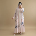 Middle East Arab Dubai Printed Open Abaya Dress With Hijab #251118