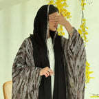 Muslim Women Open Abaya Dress With Matching Hijab #25243