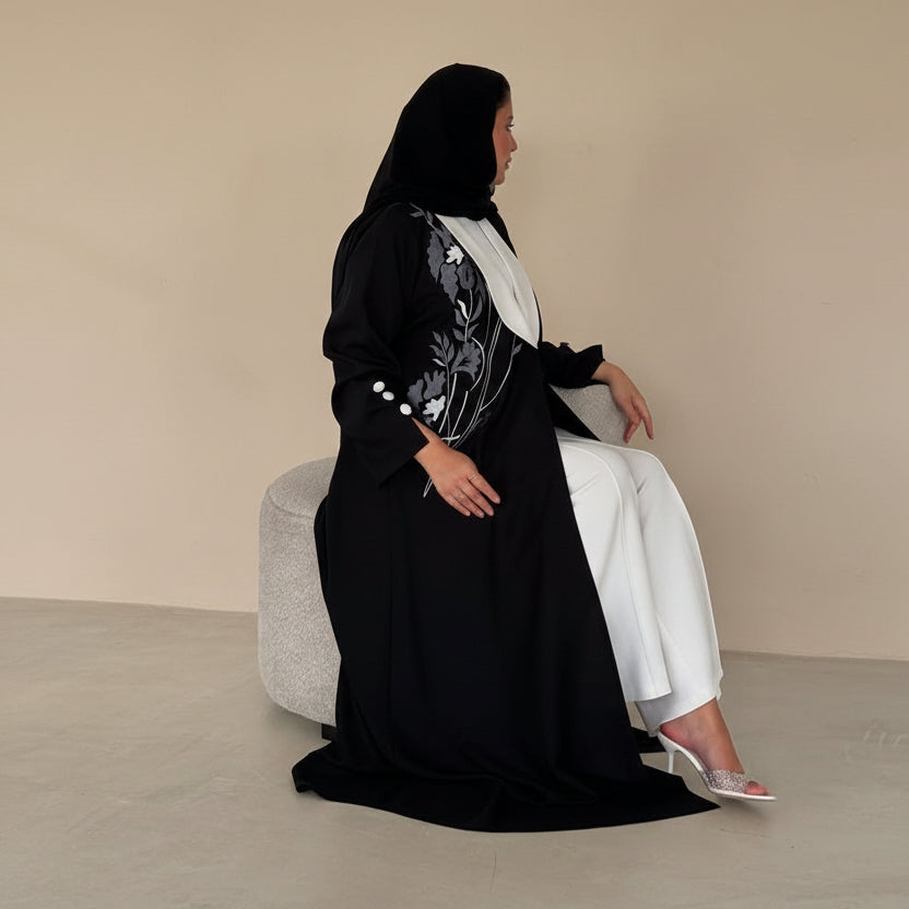 عباية مفتوحة مطرزة للنساء المسلمات #26256