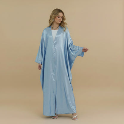 Bronzing Muslim Women Cardigan Open Abaya Dress