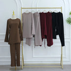 Muslim Women Daily Wear Nida 2 Pieces Set Tops And Pants Suit Set #251090