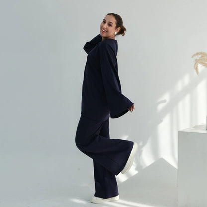 Muslim Women Daily Wear 2 Pieces Set Tops And Pants Suit Set #251131