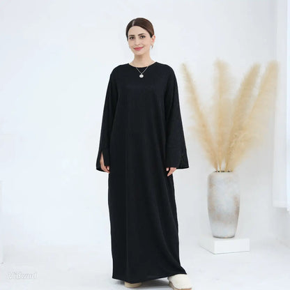 فستان عباية سميك محبوك لفصل الشتاء والخريف
