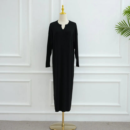Heavy Thick Knitted Abaya Dress #25W011