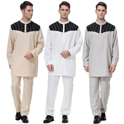 Arab Men Clothing Set Butang Baju Melayu Lelaki