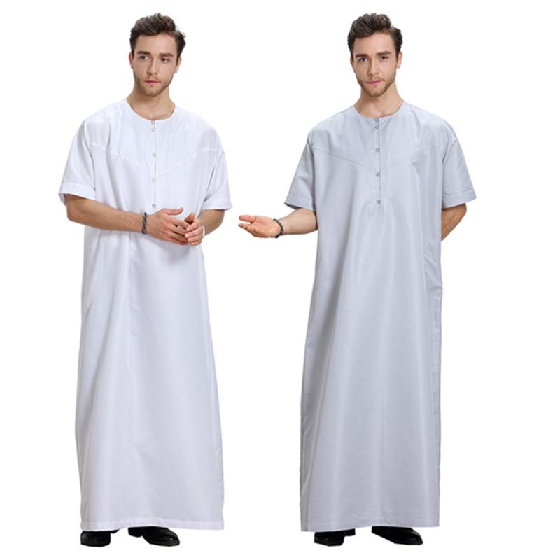 Middle East Arab Short Sleeve Men Thobe