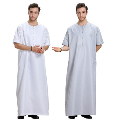 Middle East Arab Short Sleeve Men Thobe