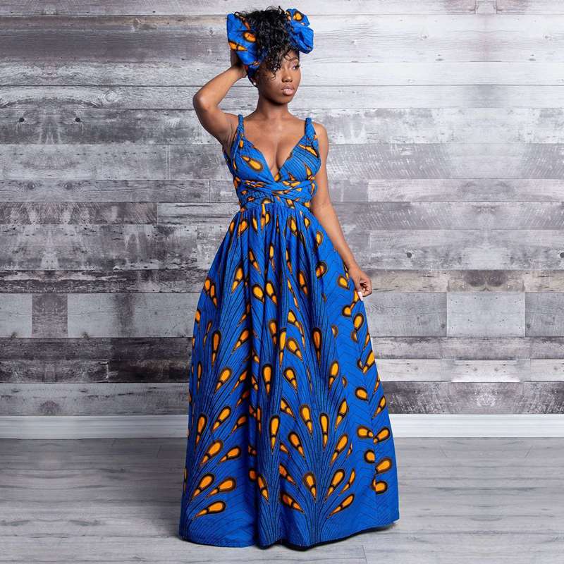 20 Ways To Wear Backless Printed African Dresses Women Clothing