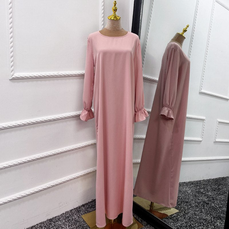 Muslim Women 2 Pieces Set Nida Jilbab With Tops Robe And Dress
