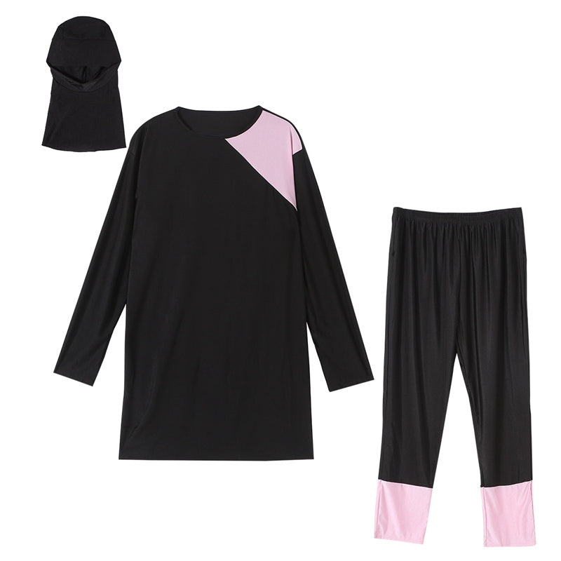 Plus Size 3XL-8XL 3 Pieces Set Arab Muslim Women Burkinis Swimwear Islamic Swimsuit