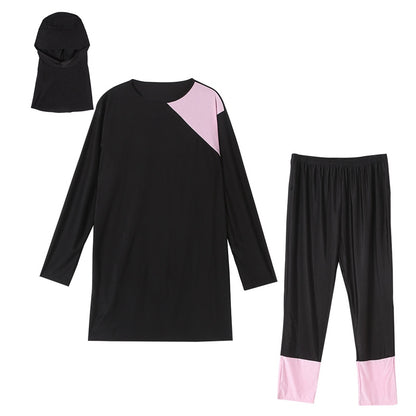 Plus Size 3XL-8XL 3 Pieces Set Arab Muslim Women Burkinis Swimwear Islamic Swimsuit