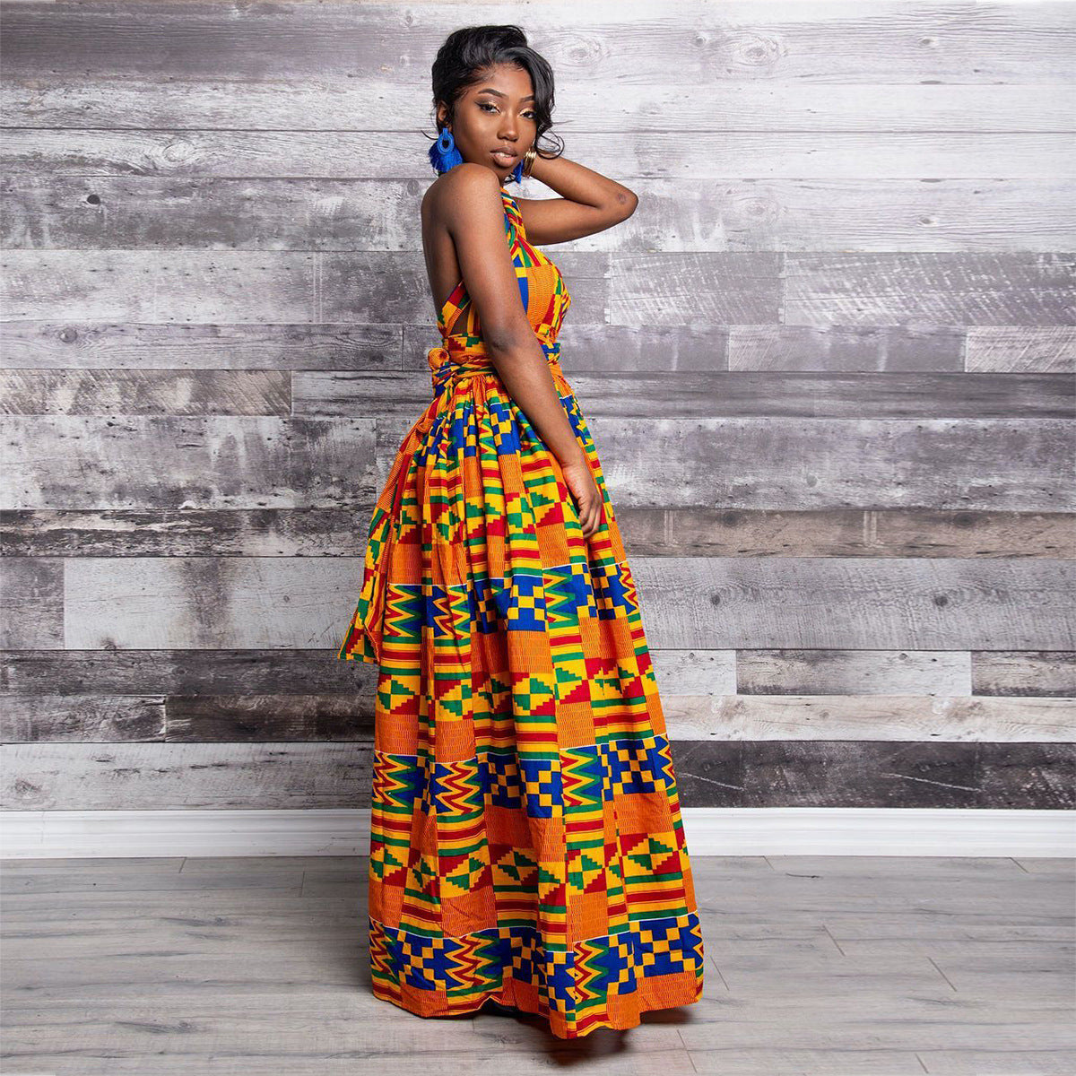 20 Ways To Wear Backless Printed African Dresses Women Clothing