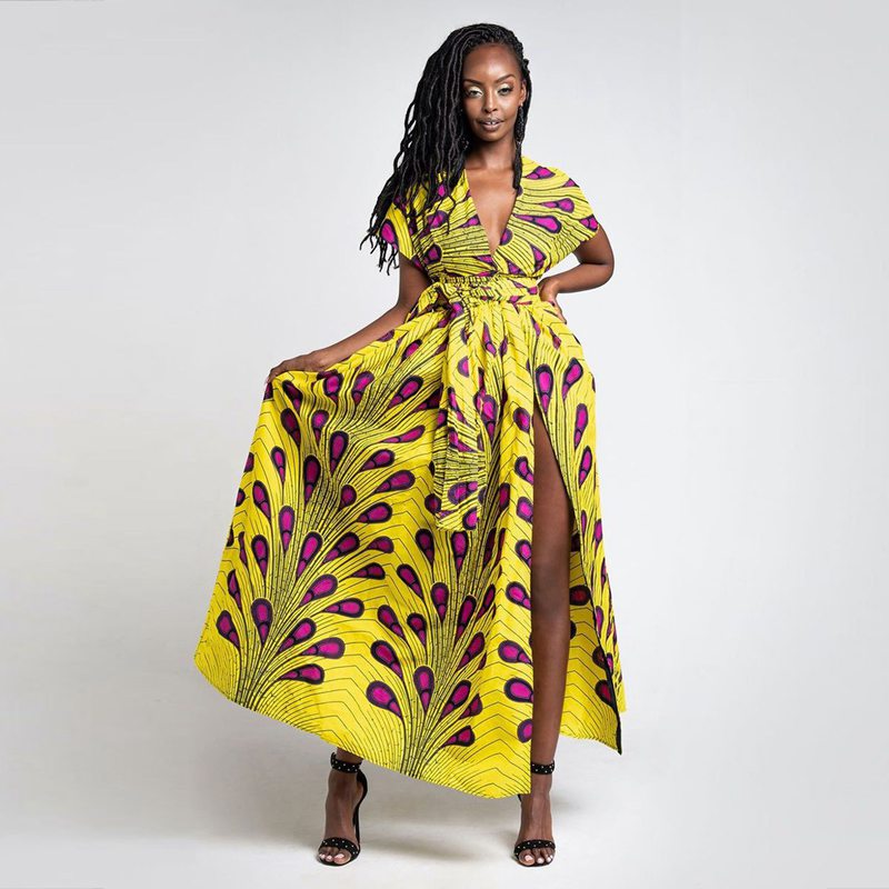 20 Ways To Wear Backless Printed African Dresses Women Clothing