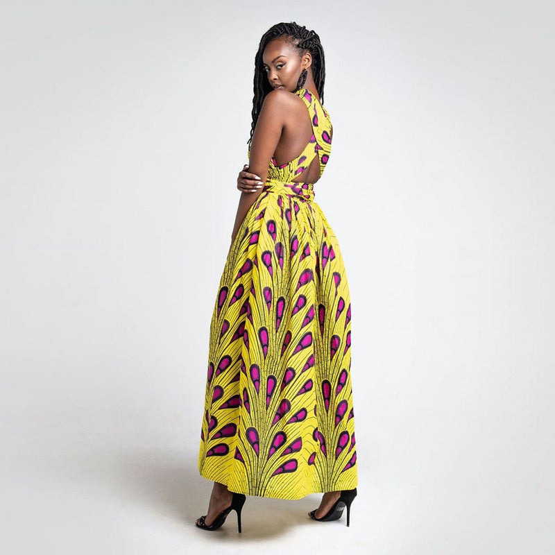 20 Ways To Wear Backless Printed African Dresses Women Clothing