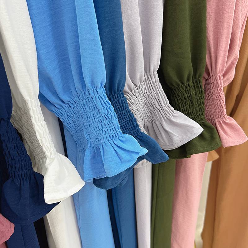 2 Pieces Set Jilbab Robe Prayer Dress With Two Layers Khimar For Arab Women
