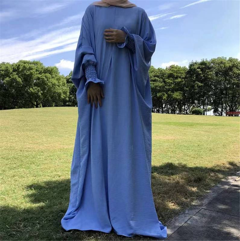 2 Pieces Set Jilbab Robe Prayer Dress With Two Layers Khimar For Arab Women