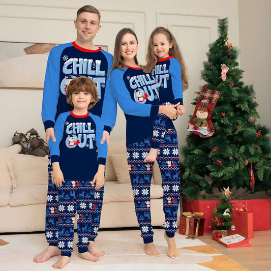 Printed Matching Family Funny Christmas Pajamas Sets Pjs