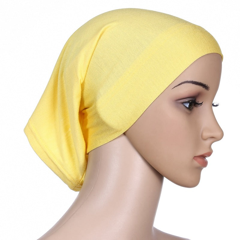 Muslim Women Mercerized Cotton Turban Hat Headwraps Hijab Caps