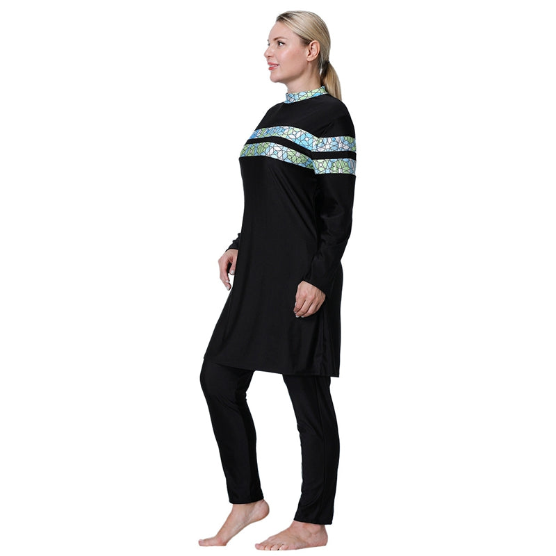 3XL-8XL Plus Size Muslim Women Halal Burkinis Swimwear Islamic Swimsuit
