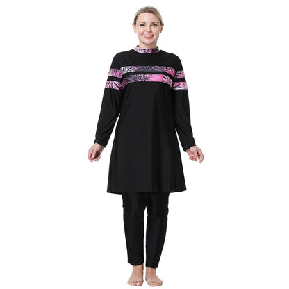 3XL-8XL Plus Size Muslim Women Halal Burkinis Swimwear Islamic Swimsuit
