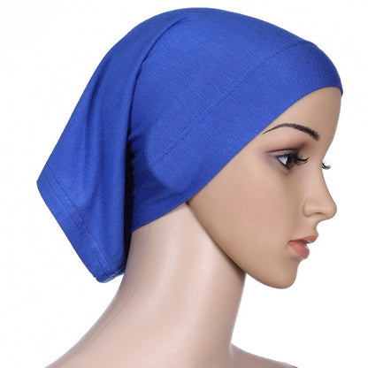Muslim Women Mercerized Cotton Turban Hat Headwraps Hijab Caps