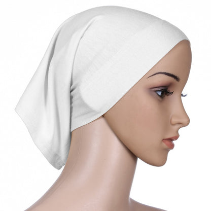 Muslim Women Mercerized Cotton Turban Hat Headwraps Hijab Caps