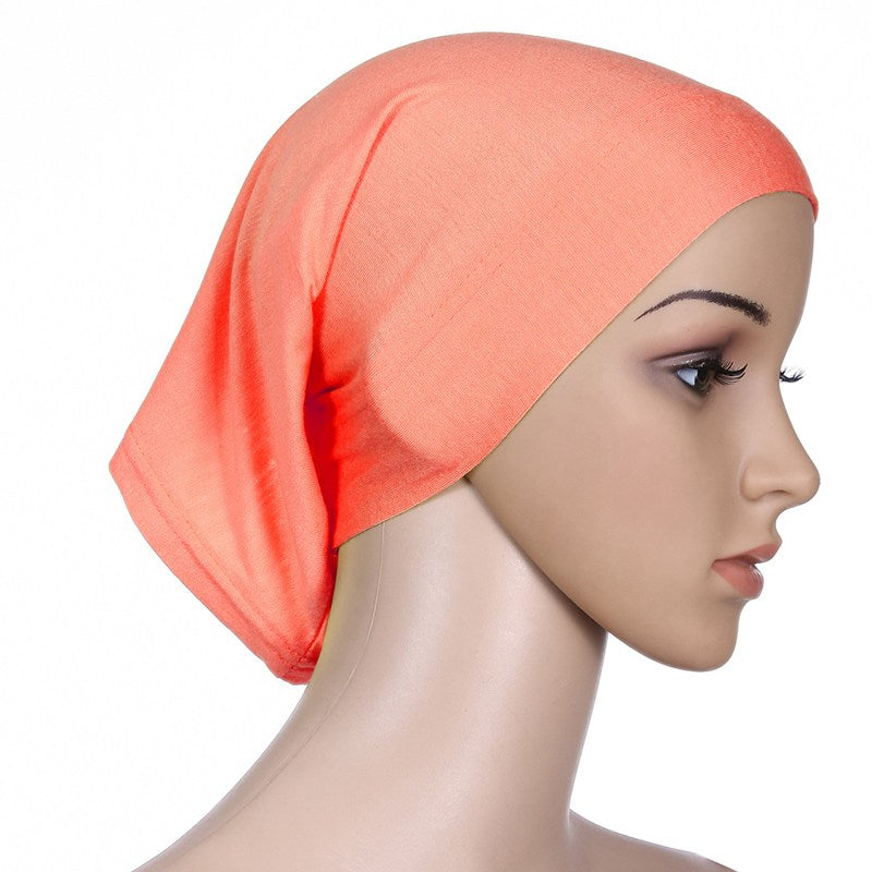Muslim Women Mercerized Cotton Turban Hat Headwraps Hijab Caps
