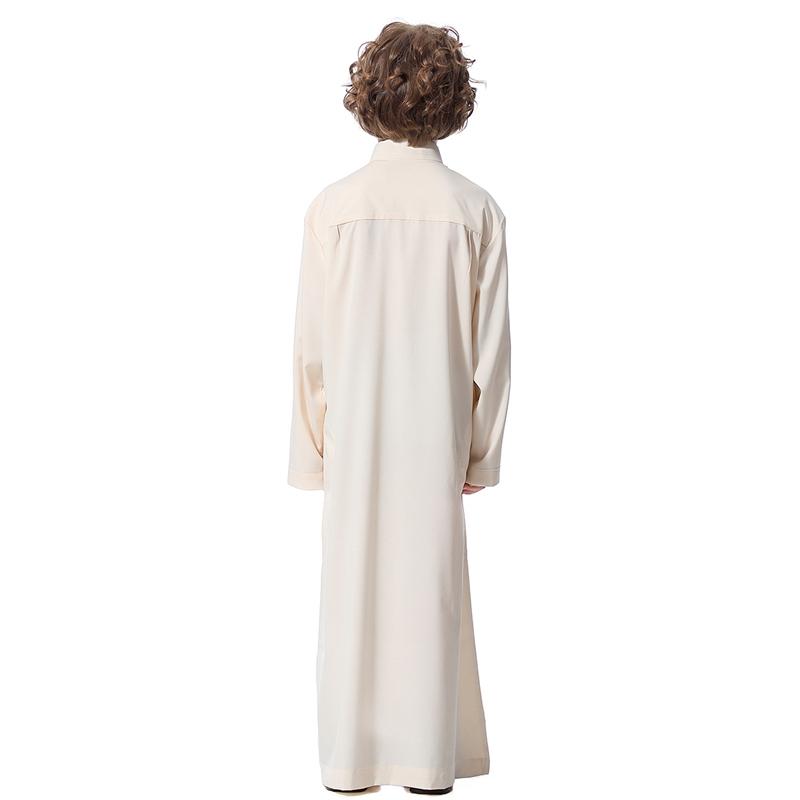 Middle East Arab Stand Collar Thobe Kids Clothing Wear For Boys