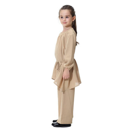 Middle East Arab Girl Clothing Set Blouse Tops And Pants